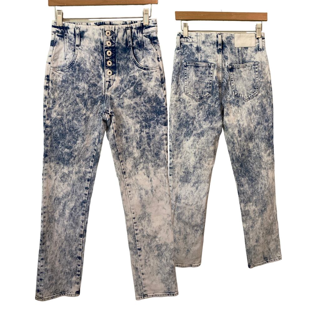 Jonathan Simkhai High Rise Straight Acid Wash 80’s 90’s Jeans size 26